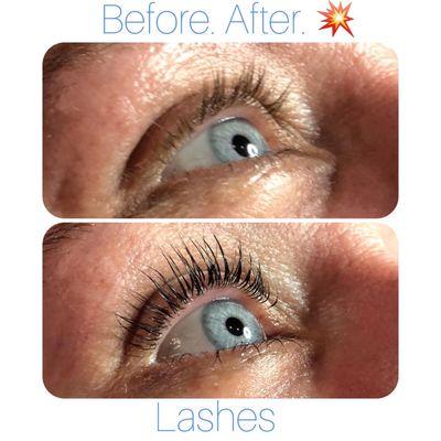 Lash lift and tint