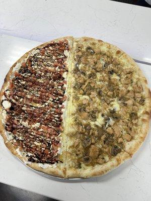 Bruschetta & Chicken Marsala Pizza