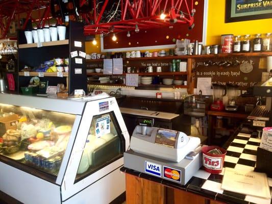 A rare moment when there is not a beautiful barista at the counter ready to take your order with a fabulous smile.