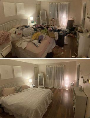 As you can see here, this was a lady's room. My workers did an excellent job cleaning it.