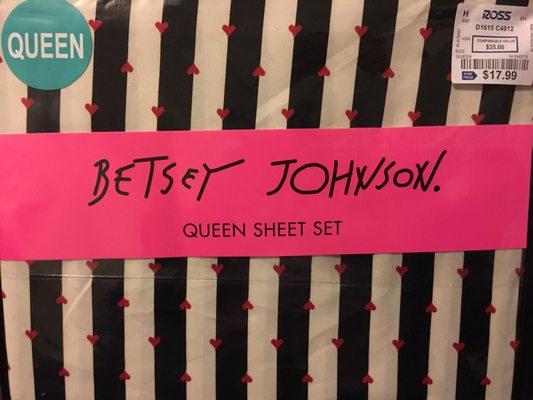 Betsey Johnson sheets, only $17.99