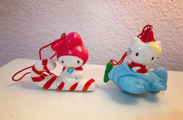 Vintage Sanrio My Melody & Hello Kitty Ornaments :)