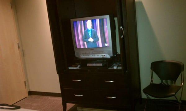 Tv in room and private bathroom.