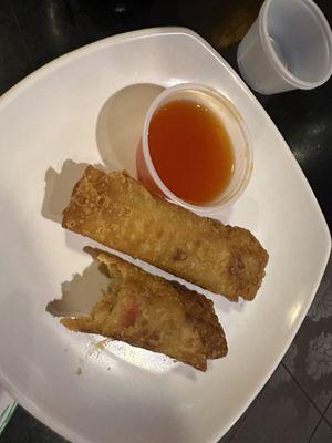 Soggy egg rolls. Should have been crispy. Replaced and the second batch was good.