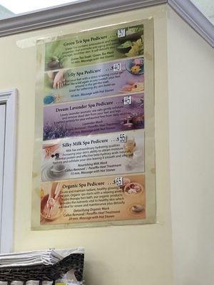 Pedicure spa list