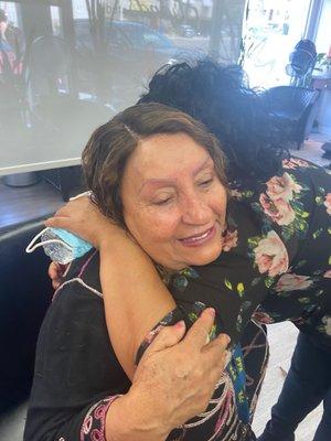 Her daughter surprised her with her new look