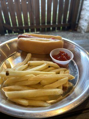 Hot dog and fries.