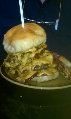 Terminator. Pound of meat, four slices of cheese and four slices of Bacon. In your face, salad!