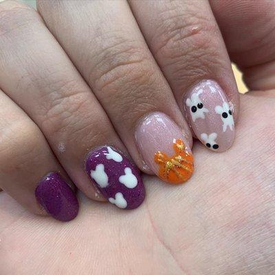 Disney Halloween themed nails