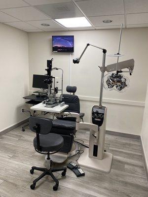 Best equipments for your eye exams. We are using Haag-Streit slit lamps in our clinic.