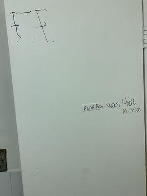 Graffiti in the bathroom