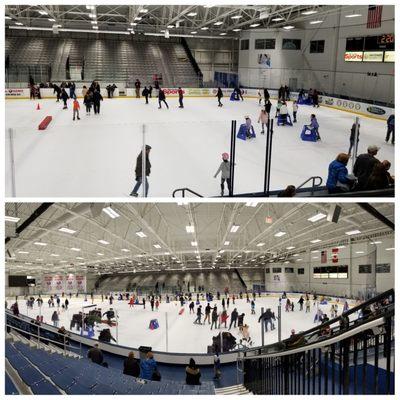 Public skate in one of the 2 indoor rinks.