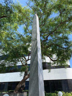 Now why would there be a dent in the middle of this obelisk? There's a story here somewhere.