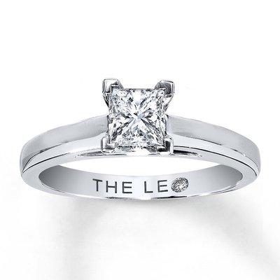 Love my engagement ring! The Leo solitaire diamond 3/4 carat weight princess cut.