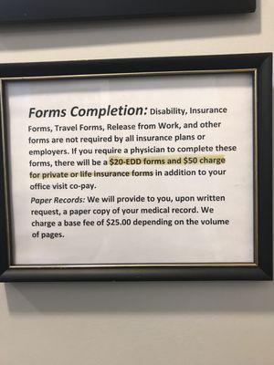 For those with insurance forms