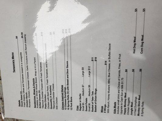 Food menu 1