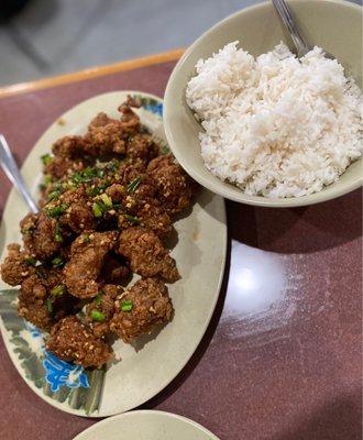 Garlic chili pork spare ribs ($13.99)