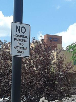 Very limited parking on the ortho side of the campus. But don't try to park across the street at the RTD station either!