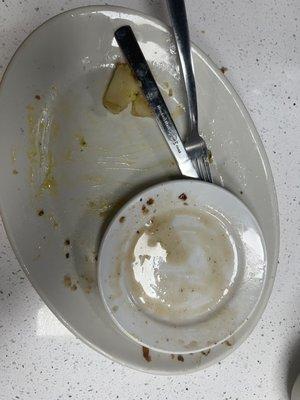 The food was so great I left the plate empty