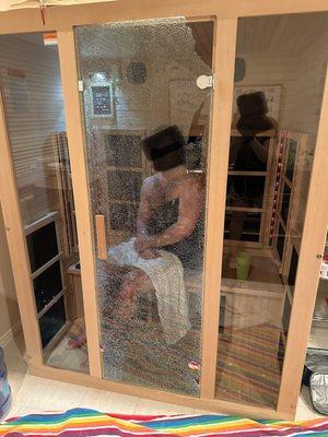 Shattered glass and my husband trapped inside.