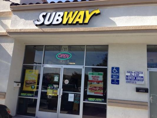 Subway Store Front, Northwood Park Center, San Jose, CA.