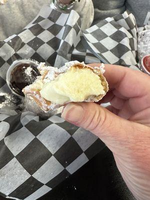 Deep fried cheesecake bites