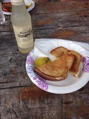 Grilled cheese and ginger ale