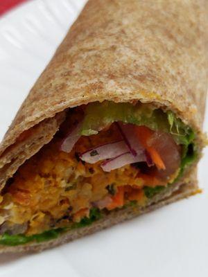 Quinoa Sweet potato Burger Wrap