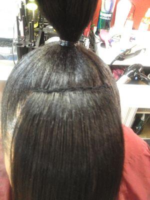 Exotic protective style bang with pony no leave out no glue