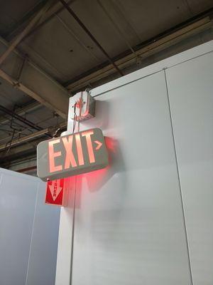 Broken exit sign