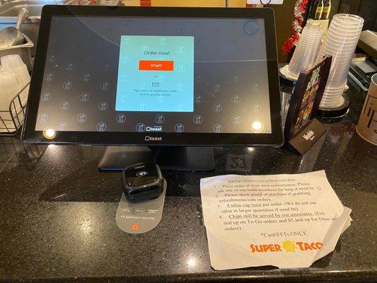 New self order kiosk