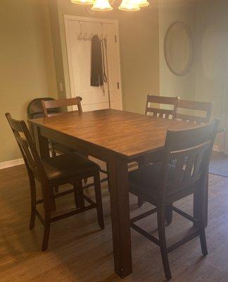 Kitchen table and dining stools