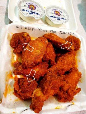 What The Cluck?? Buff Wing 10 Piece [but 3 were inedible cartilage]