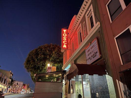 Exterior of Tosca Café in San Francisco.