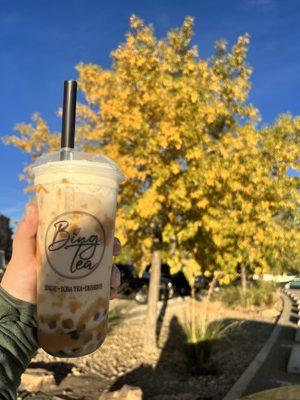 Pumpkin spice milk tea