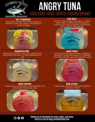 The Fishbowl Menu!!