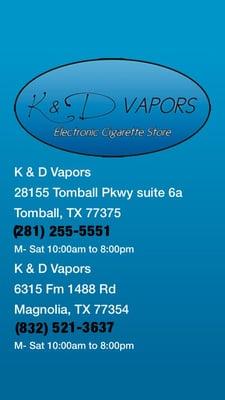 Business info for both Locations...