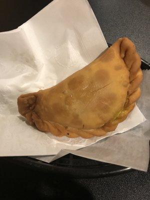 Empanada had flavor .  I was able to save one for my son and he loved it