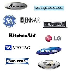 These are some of the major appliance brands we service.