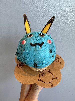 Cookie Monster ice cream cone.