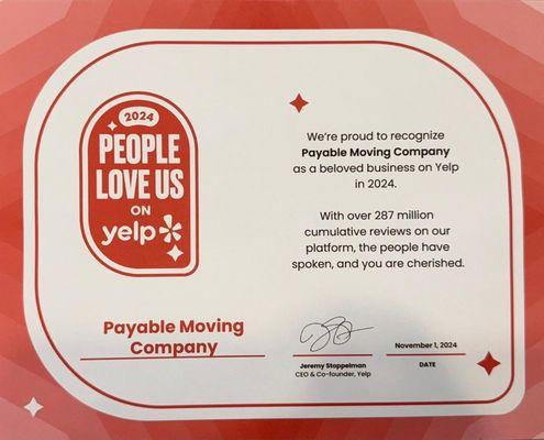 For a 2nd year in a row we are the best moving company of LA among 1500 moving companies. Thank you to all of our customers for your trust.