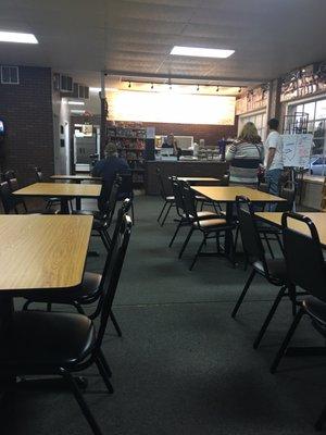 Prater's Tater's dining area and register