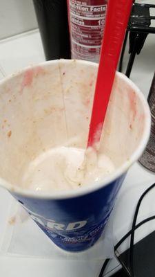 My poorly mixed blizzard. Never again DQ.