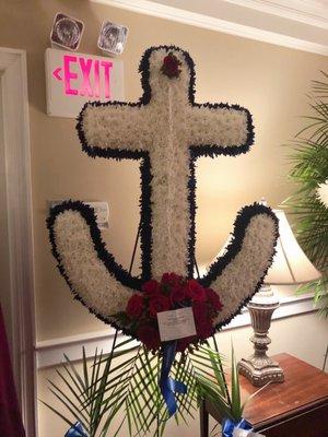 Beautiful Anchor Novelty for a funeral