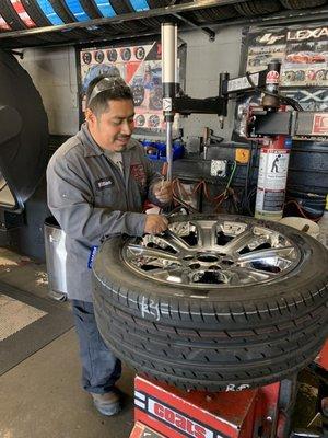 Installing some new shoes and new wheels!