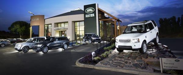 Land Rover Sacramento, new storefront and Land Rover off-road test track.