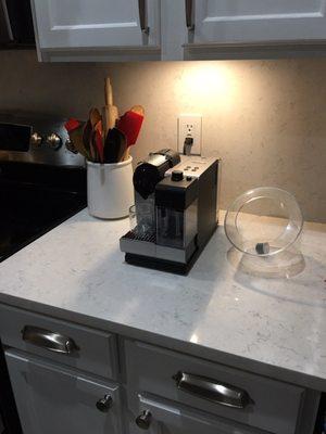 Our beautiful kitchen, thanks to Boynton Beach Marble and Granite