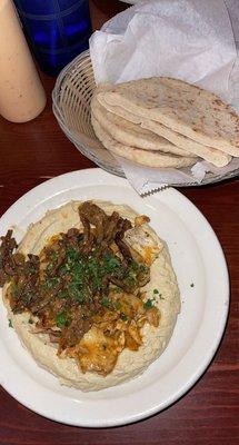 Hummus shawarma mixed