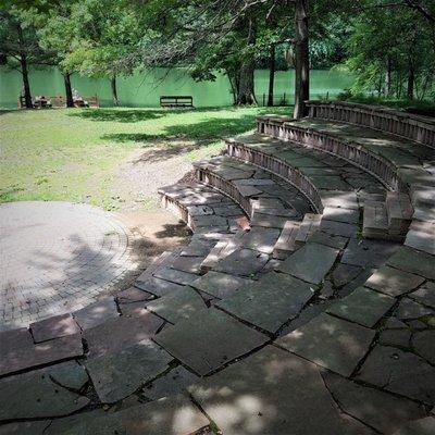 View of the stage area of the amphitheater