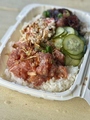 Poke Bowl ($16.99) 2 choices (+$5.95) Limu & Firecracker (+$1)